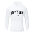 thumbnail image 1 of toraway Sweat à Capuche Surdimensionné pour Homme Automne Manches Longues Imprimé Lettre NEW YORK Style Décontracté TTTG, 1 of 2