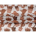 thumbnail image 5 of oneOone Velvet Rust Brown Fabric Cactus Sewing Craft Projects Fabric Prints By Yard 58 Inch Wide, 5 of 5