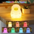 thumbnail image 2 of Cute White Sheep Night Light for Kids, 7-Color Changing & 3 Adjustable Brightness Levels,Rechargeable Silicone Bedside Lamp, Animal Night Lamp for Kids Room, Gift for Boys & Girls, 2 of 14