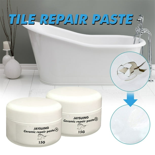 Thsue Tub Tile and Shower Repair Kit Porcelain Repair Kit for Crack Chip Ceramic Floor