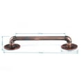 thumbnail image 3 of ATT Hardware 12'' Red Bronze Iron Industrial Pipe Barn Door Handle, Grab Bar, Towel Bar, Antique Rustic Style, 3 of 5