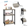thumbnail image 4 of Fionafurn 3 Tier Industrial Shelf, Book Shelf Wood Bookcase Organizer with Metal Frame,Gray, 4 of 8