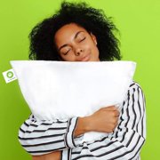 GhostBed Faux Down Pillow - Down Alternative with Breathable, Cool Microfiber Gel - Standard Size