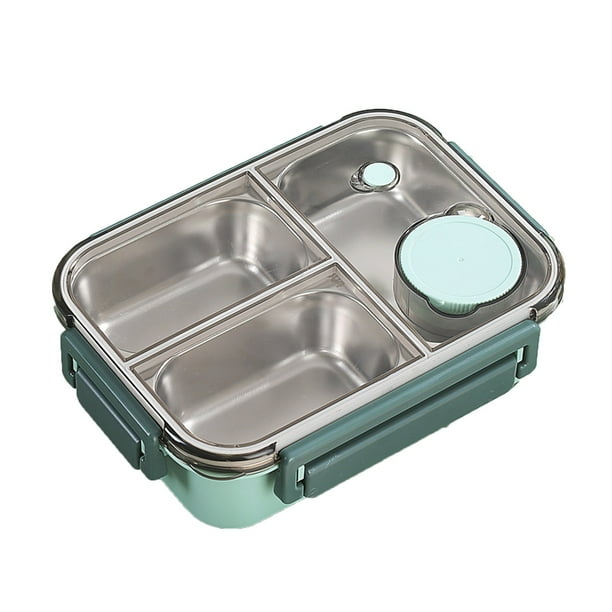 Fiambrera de acero inoxidable para adultos Fiambrera portátil para adultos Fiambrera hermética apilable de gran capacidad Apta para lavavajillas Fiambrera con compartimentos divididos