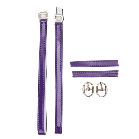 

2 Pairs Leather Shoelaces Sturdy Shoelace Lazy Shoe Strings High Heel Shoelaces High Heel Accessory for Women Girls Ladies (Purp