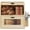 Wood Color, variant on Roll Top Bread Box for Kitchen Countertop, Keep , Easy to Maintenance, Double Layer Wooden Breadbox with Window for Homemade Bread, Sandwich Loaves, Baked Goods (Black)