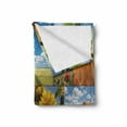 thumbnail image 2 of Rustic Soft Flannel Fleece Throw Blanket, Crops Under Sun Sunflower Wheat Field Rustic Farm Theme Idyllic Landscapes Print, Cozy Plush for Indoor and Outdoor Use, 60" x 80", Multicolor, by Ambesonne, 2 of 6
