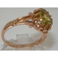 thumbnail image 4 of LBG British Made Stunning 18k Rose Gold Natural Peridot Womens Anniversary Ring - 33 size options - Size 8.5, 4 of 7