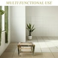 thumbnail image 3 of Raindrops Bamboo Dining Stool Light Green Traditional Small Stool for Indoor Outdoor Home Balcony Seating, 3 of 6