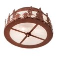 thumbnail image 6 of Meyda Tiffany 238688 Tall Pines 2 Light 16" Wide Semi-Flush Drum Ceiling Fixture - Rust, 6 of 7