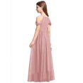 thumbnail image 4 of Girls Halter Chiffon Performance Dress, Sleeveless Long Gown for Piano Violin Recital, 4 of 5