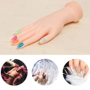 Limei Hand for Acrylic Nails, Fake Hand for Nails Practice, Flexible Movable Fake Hand Manicure Practice Tool, Nail Art Training Practice