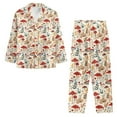 thumbnail image 6 of FOR U DESIGNS Aestheic Mushroom Womens Button Down Pajama Sets 2 Piece Long Sleeve Pj Pants Set Size 2XL Sleepwear Long V-neck Tops for Womens Nightwear Button Front, 6 of 7