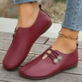 thumbnail image 4 of AUDeals Chaussures Bateau pour Femmes, Ballerines à Bout Rond avec Détail de Bouton et Confort Léger pour le Port Quotidien et la Randonnée (Rouge, 10), 4 of 6
