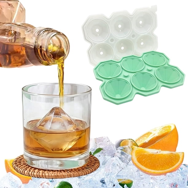 6-Cubes Diamond-Shaped Silicone Ice Tray Puck-Shaped Ice Tray Silicone Ice Cubes Tray For The Kitchen
