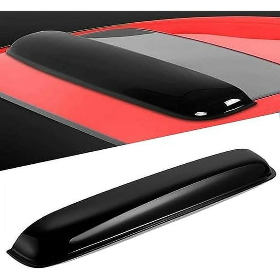 Deebior RN98 38inch 980mm Universal Sun Roof Wind Deflector, 1pcs Dark Smoke Auto Moon Sunroof Window Visor with Double Side Tape