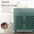 thumbnail image 2 of LFGUIZO 31.5″Green 2-Door 2-Drawer 1-Rack Buffet Cabinet – Accent Cabinet with Adjustable Rack, Suitable for Storage in Dining Rooms, Studies and Kitchens, 2 of 7