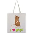 thumbnail image 3 of Inktastic I Love Rats Tote Bag, 3 of 4