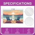 thumbnail image 2 of Beach Theme Table Mats Placemat 12"x18" Ocean Placemats Set of 4 Coastal Nautical Placemats for Dining Table Indoor Outdoor Kitchen Summer Holiday Vacation Decor Table Place Mats, 2 of 4
