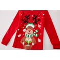 thumbnail image 4 of Popshion Toddler Boy 100% Cotton Christmas Pajamas Set Reindeer Pjs Size 3T, 4 of 7