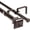 Bronze, variant on Urbanest Adjustable Double Curtain Rod Set Pila Manhattan Finials – 1″ Front & 5/8″ Back Rod With Glossy White Rod, 84–120 Inches