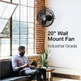 Air King 20" 1/6 HP 3Speed Industrial Grade Steel Wall Mount Fan