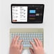 thumbnail image 4 of Teclado Inalámbrico Portátil Bluetooth Xihbxyly con Tapa Redonda y Panel Posterior Color para Pc y Tablet Android, 4 of 6