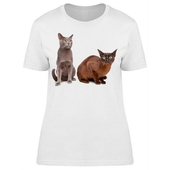 Two Burmese Cats T-Shirt Women -Image by Shutterstock, Female Medium