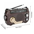 thumbnail image 3 of BotaniNest Radio Solaire d'Urgence, Fm/am Radio d'Urgence avec Solaire Rechargeable à Intensité Variable avec Led, Alarme USB Radio de Camping en Plein Air, 3 of 4