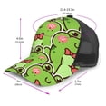 thumbnail image 3 of Picia Cute Green Frog Pattern Trucker Hat,Baseball Cap,Sun Protection Cap,Stylish Headwear,Leisure Cap,Outdoor Sports Cap, 3 of 7