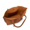 thumbnail image 3 of Conjunto de monedero de cuero PU Yinane Bolsos de hombro para mujer Naranja, 3 of 8