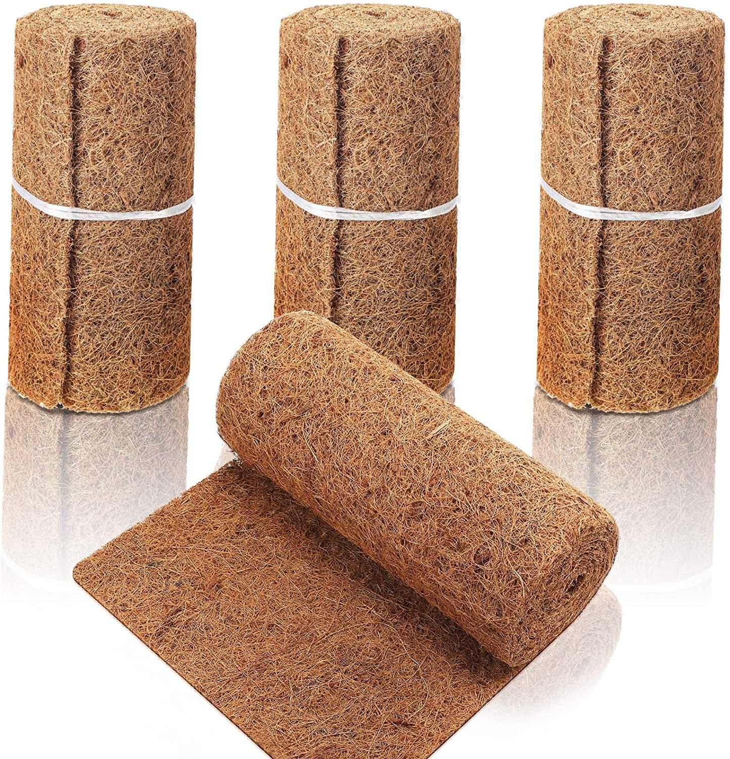 HEIBIN3 Pieces Coco Plant Liner Roll 12 x 79 Inch Natural Coco Liner