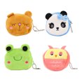 thumbnail image 1 of Monedero con forma de oso panda de peluche, 4 unidades, con forma de búho y monedero, para mujeres y niñas., 1 of 6