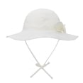thumbnail image 2 of Zando UPF 50+ UV Sun Protection Bowknot Wide Brim Baby Sun Hat Adjustable Chin Strap Outdoor Girls Toddlers Cap Ivory White M, 2 of 6