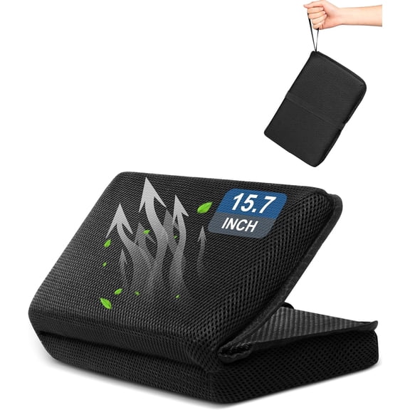 Airplane Seat Cushion Portable Travel for Comfort Foldable Stadium Pad with Breathable Fabric Perfect Long Flights, Office, Bleacher, Camping