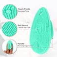 thumbnail image 4 of Unique Bargains Silicone Face Scrubber Soft Exfoliator Cleansing Brush for Facial Exfoliator Green 3.15"x1.85"x1.14", 4 of 7
