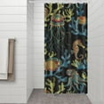 thumbnail image 3 of 36" x 72" Crab & Sea Life Shower Curtain - Watercolor Vintage Nautical Bathroom Decor with Rustproof Grommets & Hooks, 3 of 5