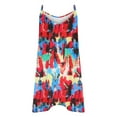 thumbnail image 7 of Wycnly Womens Dresses Beach Boho Loose Pocket Spaghetti Strap Dresses Casual Floral Print V-Neck Sleeveless Midi Summer Dress Red xl Clearance Under $5, 7 of 7