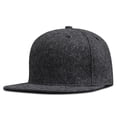 thumbnail image 1 of Gorras de hip hop de fieltro de invierno para papá, gorra de béisbol de fieltro de pico plano, hueso grande, sombreros snapback ajustados de talla grande para hombre, 56cm, 58cm, 60cm, 62cm, 64cm Fivean unisex, 1 of 2
