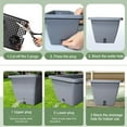 thumbnail image 4 of 6 Pcs 24 inch Window Box Planter, Large Rectangular Flower Planter Boxes with Shelf Insert Plastic for Indoor and Outdoor Garden, Balcony Home Decor (6, 24 inch), 4 of 7