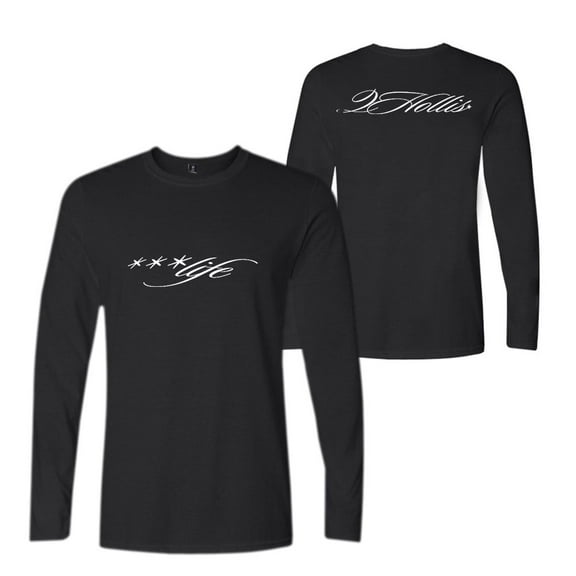 2hollis Merch Life Script Long sleeve Men/Women Fashion Casual Top