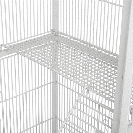 Yaheetech 69''H Extra Large Rolling Metal Pet Cage with Detachable Stand, White