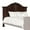 Camelback Design, Brown, variant on Benjara Fabric Upholstered Button Tufted Eastern King Wingback Headboard- White