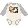 thumbnail image 3 of Inktastic Cute Long Haired Guinea Pig Boys or Girls Long Sleeve Baby Bodysuit, 3 of 5