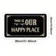 thumbnail image 1 of This Is My Happy Place English Entrance Wear-crystal Velvet Floor Mat Is Comfortable, 1 of 8