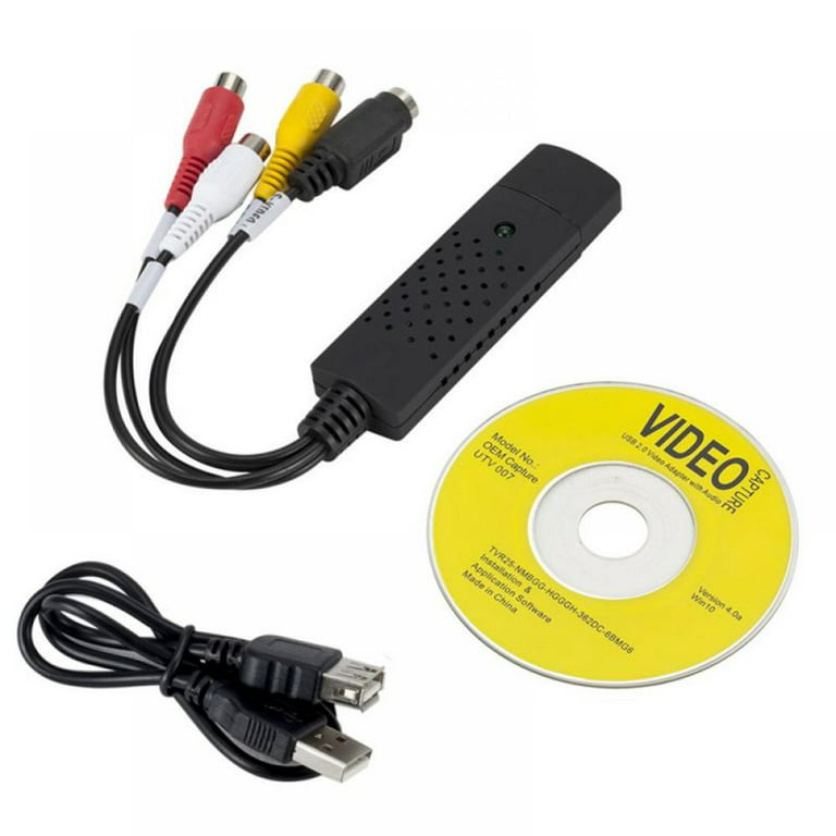 Easycap USB 2.0 Adapter TV Video Audio VHS to DVD Converter Capture Card  Adaptor 