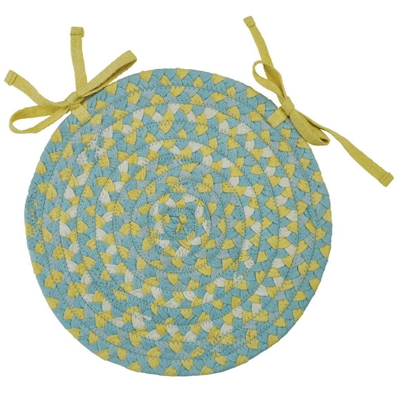 Park Designs Cozy Cottage Braided Blue Chairpad