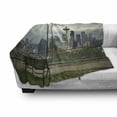 thumbnail image 3 of Seattle Skyline Soft Flannel Fleece Throw Blanket, Real Image Outdoor Scene from Kerry Park Urban Architecture and Bench, Cozy Plush for Indoor and Outdoor Use, 50" x 60", Multicolor, by Ambesonne, 3 of 6