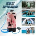 thumbnail image 5 of AFISHTOUR Portable Camping Shower, 2.2 Gallons/10L Solar Shower Bag with Foot Pump for Camping, Beach (Pink), 5 of 10