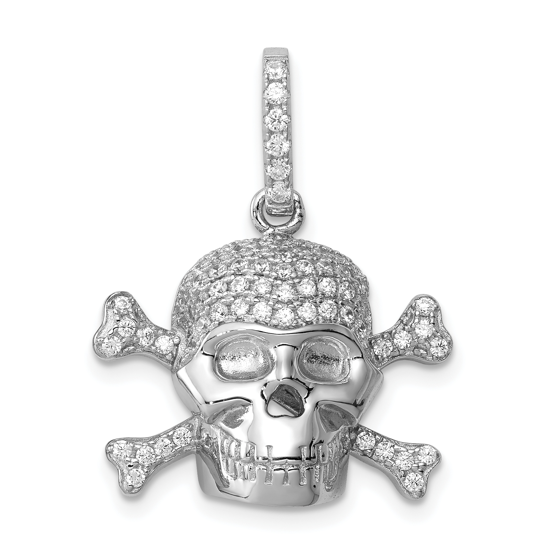 Skull charm Skull Pendant Necklace Sterling Silver 925